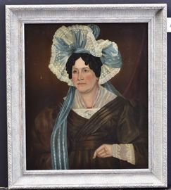 American School	
Lady with a Bonnet
31" x 26" oil on canvas
unsigned