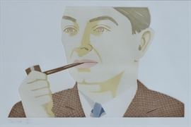 Alex Katz	
Man with Pipe
10" x 16" aquatint
pencil signed lower left
from an edition of 185
1984