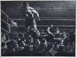 Robert Riggs	
One Punch Knockout (boxing)
14 1/2" x 19 1/2" lithograph