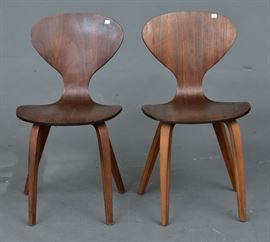 Norman Cherner Set of Four Side Chairs	
each 31 1/2" high
for Plycraft