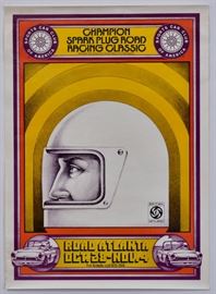 Group of Eight Racing & Jazz Posters
including Porsche, Wrangler Racing,
London House, Champion Spark Plug (2),
Molson Cup, Monaco and Road Racing by ERA
the largest 38" x 25"