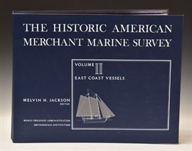 Historic American Merchant Marine Survey
Volumes I - VII
Editor, Melvin H. Jackson
The Ayer Co., Salem, NH, 1983
each 23 1/2" x 18 1/2"