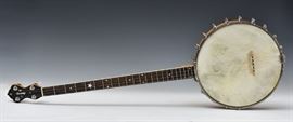 S. S. Stewart Banjo
4 string, 11" head, 36" long
Philadelphia, PA 1892
newer soft case