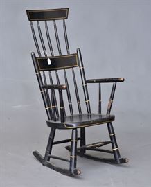 Comb Back Painted Rocking Chair
black with gold trim
40 1/2" high