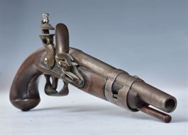 American Flintlock Pistol
9" barrel, stamped "US"
circa 1825