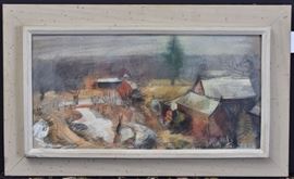 American School
From The Attic Window
14" x 27" pastel on paper
signed indistinctly lower right