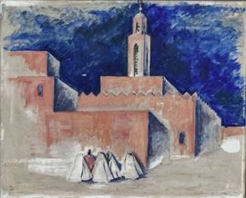Edgar Bohlman
Marrakech
22" x 27" oil on canvas
unsigned
Edgar Bohlman label verso