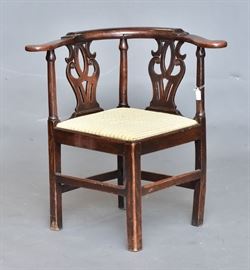 George III Elm Corner Chair
30" high
18th century