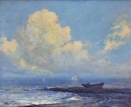 Arthur Diehl
Beach Scene
13" x 16" oil on board
signed lower left