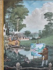 Albert Hubbell
The Artist 
22 1/2" x 17" watercolor
signed lower left