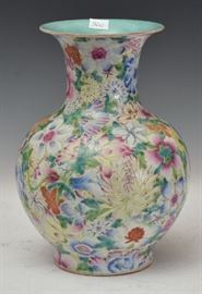 Chinese Porcelain Vase
with floral decoration
10 1/2" high