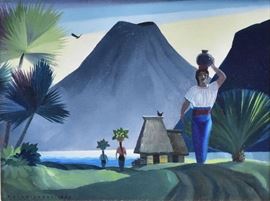 Dale Nichols
Guatemala
11 3/4" x 15" oil on board
signed and dated 1963 lower left