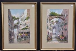 Italian School (2)
Flower Markets
each 19" x 12" gouache
both signed Gianni lower right