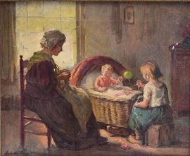 Charles Waltensperger
Playtime
13" x 16" oil on canvas
signed lower left