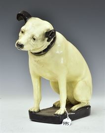 RCA Victor Nipper Dog Statue
14 1/2" high, painted plaster
unsigned