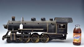 Large Bench Made Model of a Locomotive
#515
early 20th century