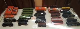 Group of Lionel Trains
including engines: 1627, 726, 736, 675
and 612 together with passenger cars:
2400 (2), 2401 and 2402