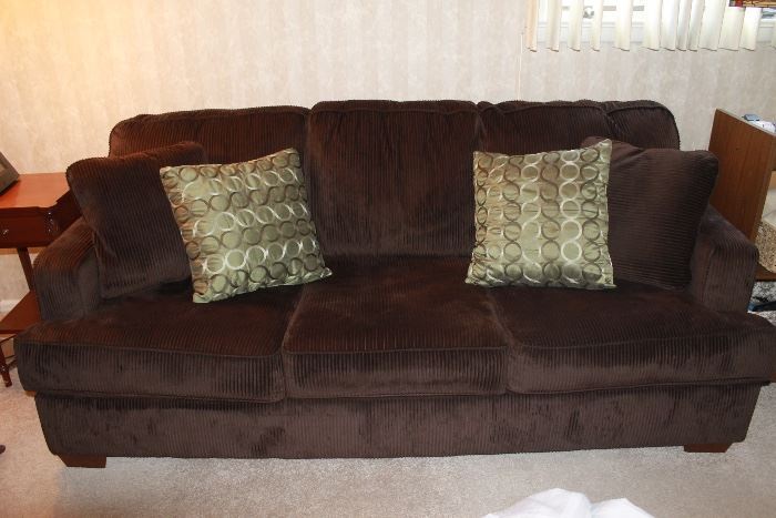brown corduroy sofa bed... excellent condition.. no pets or smoking
