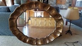 Bronze Wood Framed Mirror - $185