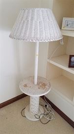 Wicker Floor Lamp (needs painting) - $15
