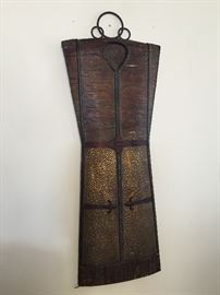 metal, straw dress wall decor