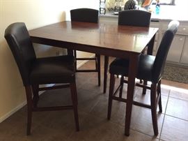 bar height table and barstools
