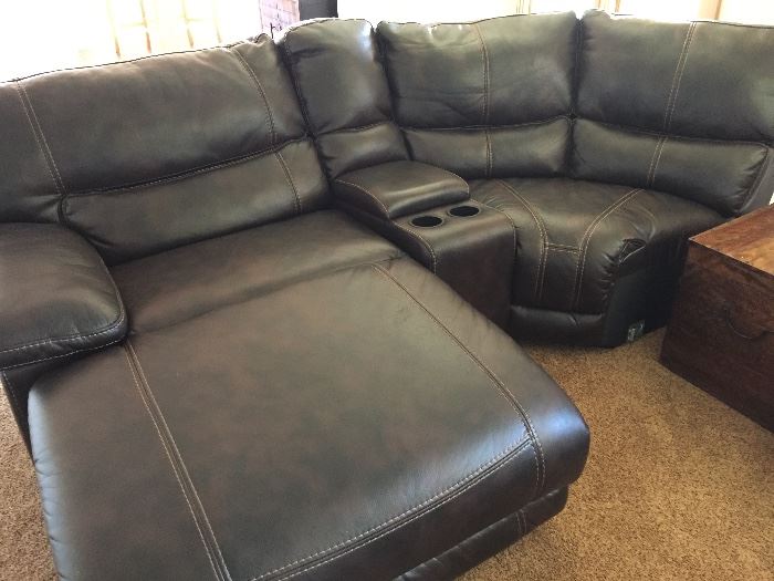 large leather sectional - 6 individual pieces