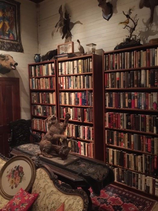 Lots of Books and Taxidermy 
