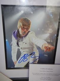 Justin Bieber Signed photo with Certification 