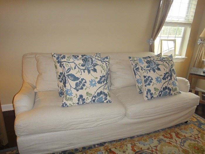 Pottery Barn sofa, Matching Set, (This Sofa is slip covered 