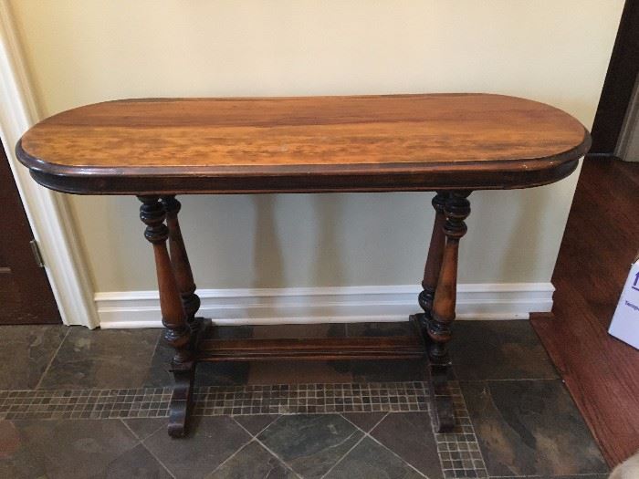 Antique oval hall table