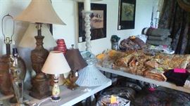 Lamps, curtains, drapery, pictures to hang, etc