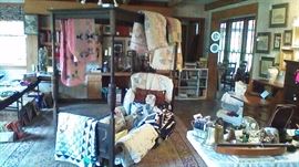 Plantation youth bed.  Shown here with quilts of all styles.