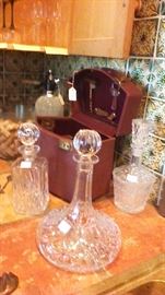 Very nice whiskey decanters.