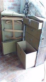 A real find!  A steamer trunk that is complete with all accessories.