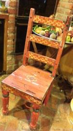 Handpainted table and 6 chairs