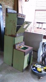 Metal playhouse furniture and accessories.