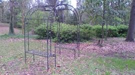 Iron trellis with seats