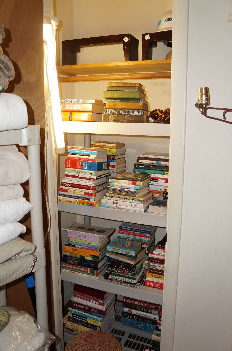 One of many shelves of books