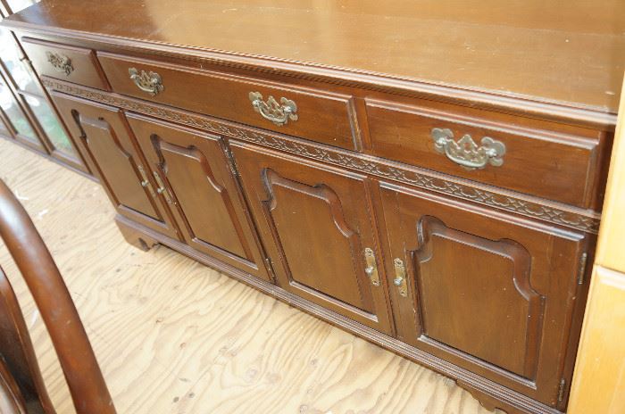 Bottom to the Ethan Allen china cabinet.  Stack the top on it, or use as a buffet or media cabinet.  
