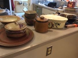 Lots of art pottery