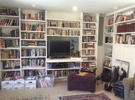 Tons of books, fiction and non fiction, psychotherapy instructional texts 