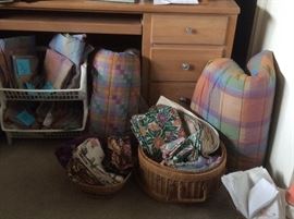 Assorted comforters and bed linens