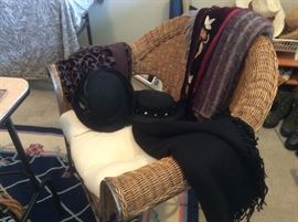 Wicker and wrought iron chair