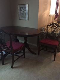 Duncan Phyfe table & 6 chairs