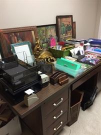 desk and office supplies