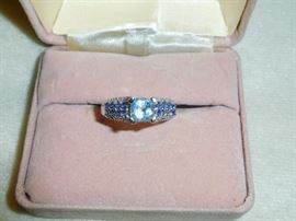 10k Sapphire & Diamond Ring