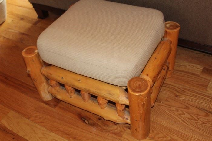 Log cabin style hand made bench/ottoman