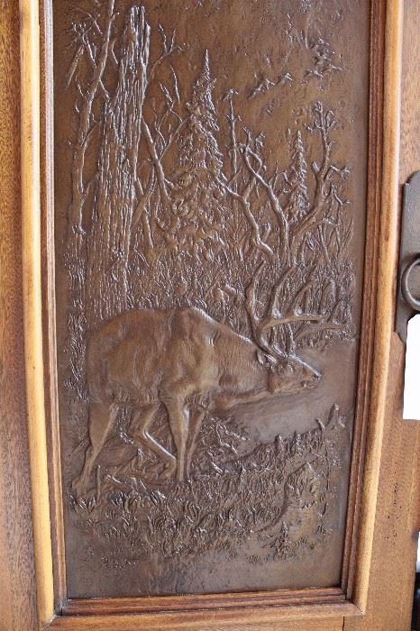 Gorgeous wild life themed cabinet; Dick Lane  by Klaussner