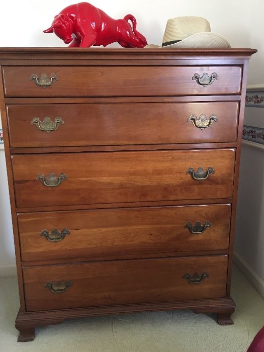 Solid cherry chest of drawers, by Thomasville 